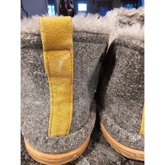 Dearfoams Bootie Slippers Mens Large Heather Gray Brixen Slip On - Picture 3 of 7